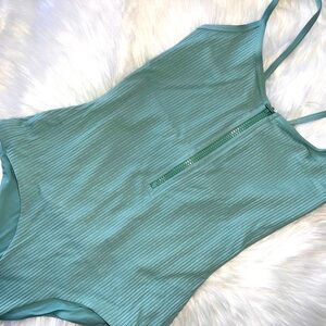 Tavik Aquifer Blue Ribbed One-Piece Swimsuit